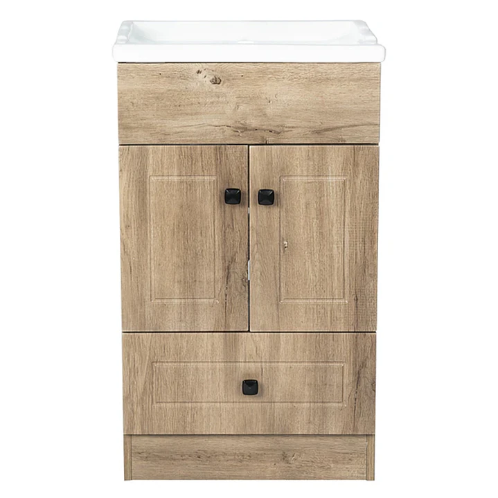 Mueble Vanitorio + Cubierta de Loza Relieve Super Muebles 50PHWF (50x40x80cm) 1