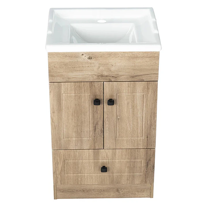 Mueble Vanitorio + Cubierta de Loza Relieve Super Muebles 50PHWF (50x40x80cm) 2