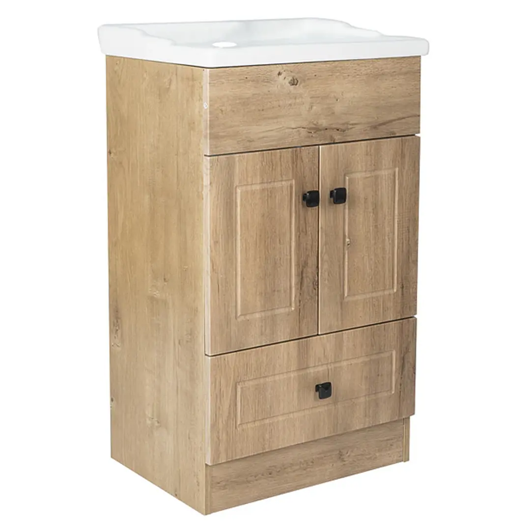 Mueble Vanitorio + Cubierta de Loza Relieve Super Muebles 50PHWF (50x40x80cm) 4