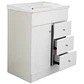 Mueble Vanitorio + Cubierta de Loza Relieve Super Muebles 60PHNF (60x47x80cm) - Miniatura 4