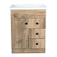 Mueble Vanitorio + Cubierta de Loza Relieve Super Muebles 60PHNWF (60x47x80cm) - Miniatura 1