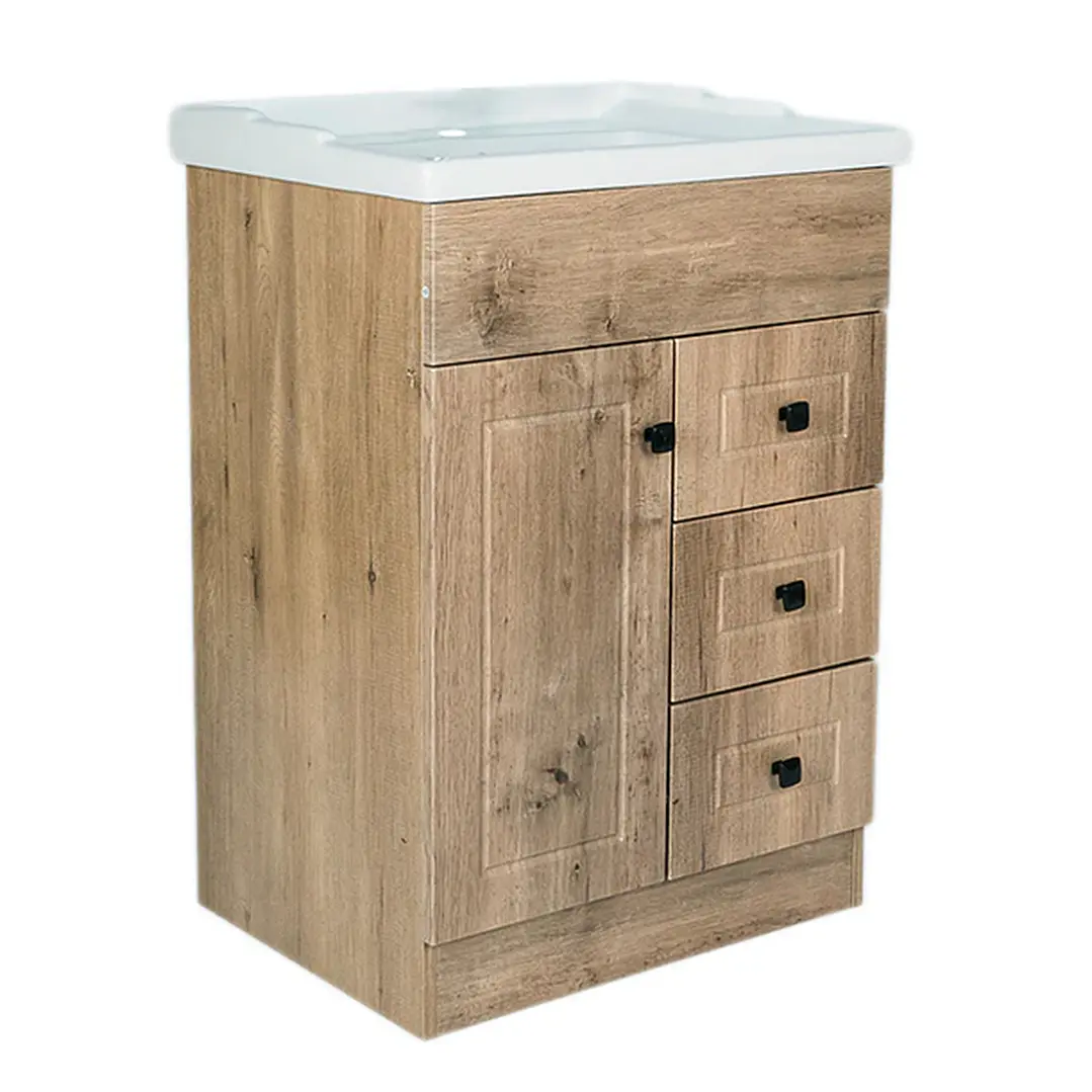 Mueble Vanitorio + Cubierta de Loza Relieve Super Muebles 60PHNWF (60x47x80cm) 3