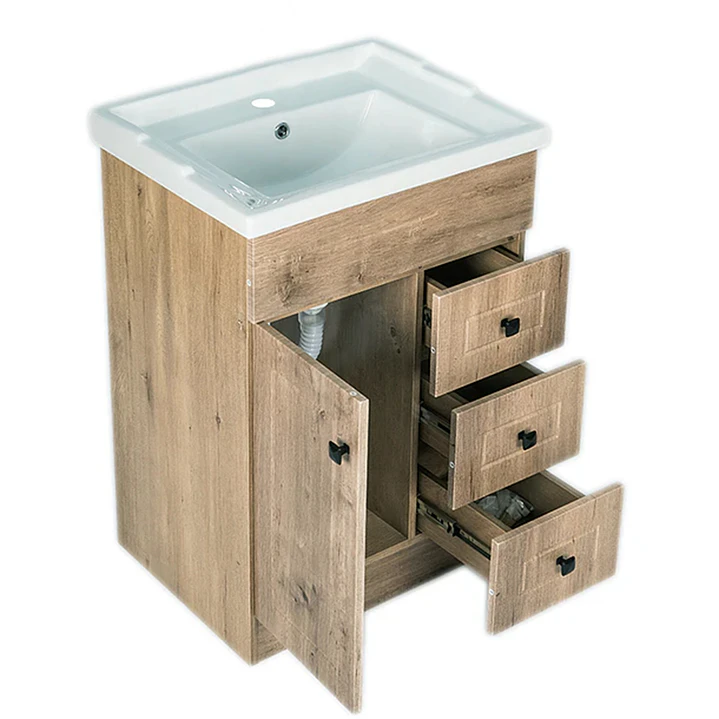 Mueble Vanitorio + Cubierta de Loza Relieve Super Muebles 60PHNWF (60x47x80cm) 4