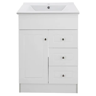 Mueble Vanitorio + Cubierta de Loza Plana Super Muebles 60PHNP (60x47x80cm)