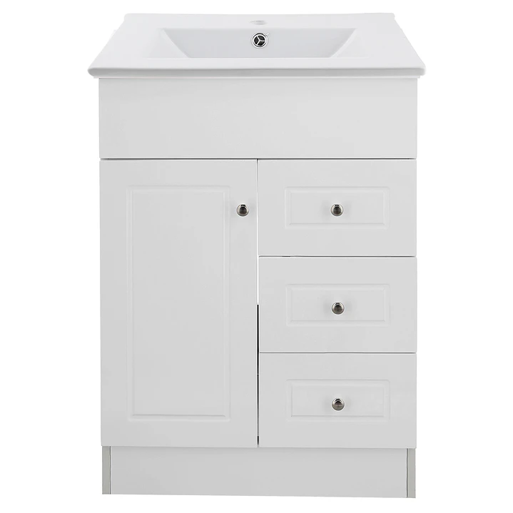 Mueble Vanitorio + Cubierta de Loza Plana Super Muebles 60PHNP (60x47x80cm) 1