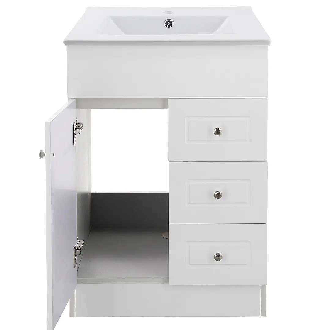 Mueble Vanitorio + Cubierta de Loza Plana Super Muebles 60PHNP (60x47x80cm) 2