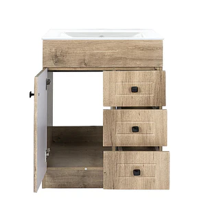 Mueble Vanitorio + Cubierta de Loza Plana Super Muebles 60PHNWP (60x47x80cm)