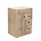 Mueble Vanitorio + Cubierta de Loza Plana Super Muebles 60PHNWP (60x47x80cm) - Miniatura 3
