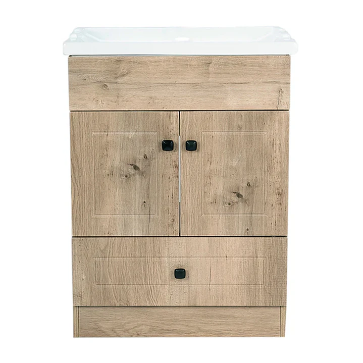 Mueble Vanitorio + Cubierta de Loza Relieve Super Muebles 60PHWF (60x47x80cm) 1