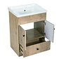 Mueble Vanitorio + Cubierta de Loza Relieve Super Muebles 60PHWF (60x47x80cm) - Miniatura 3