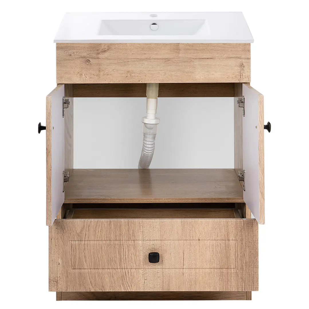 Mueble Vanitorio + Cubierta de Loza Plana Super Muebles 60PHWP (60x47x80cm) 2