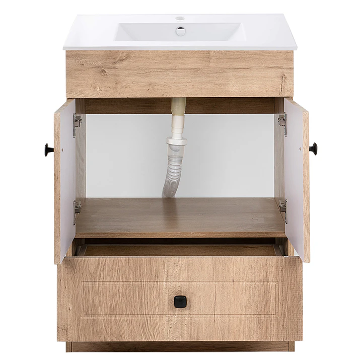 Mueble Vanitorio + Cubierta de Loza Plana Super Muebles 60PHWP (60x47x80cm) 2