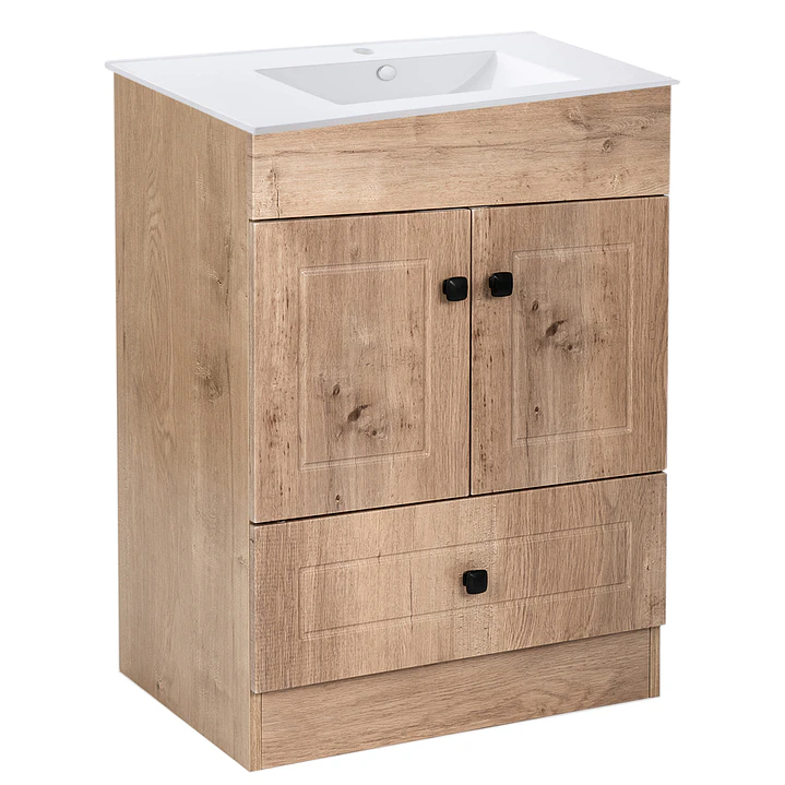 Mueble Vanitorio + Cubierta de Loza Plana Super Muebles 60PHWP (60x47x80cm) 3