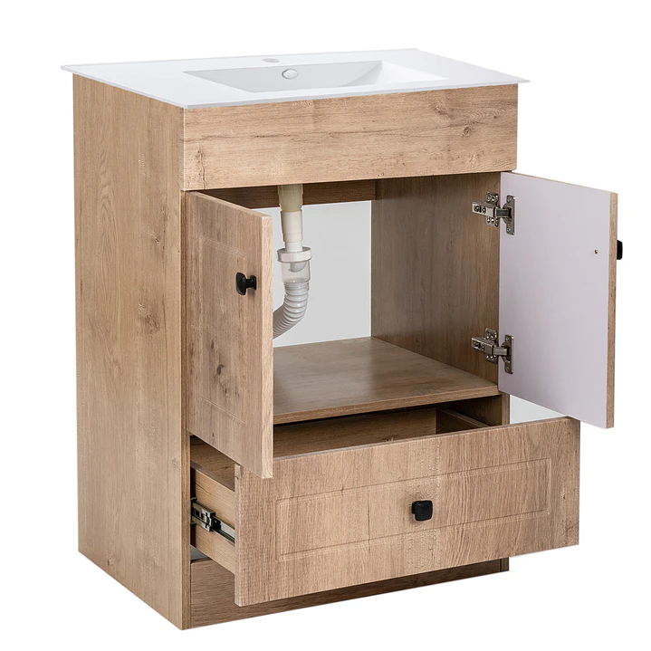 Mueble Vanitorio + Cubierta de Loza Plana Super Muebles 60PHWP (60x47x80cm) 4