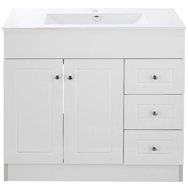 Mueble Vanitorio + Cubierta de Loza Plana Super Muebles SM120PHDBP (120x47x80cm) 1