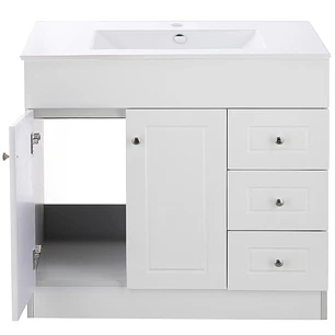 Mueble Vanitorio + Cubierta de Loza Plana Super Muebles SM120PHDBP (120x47x80cm)