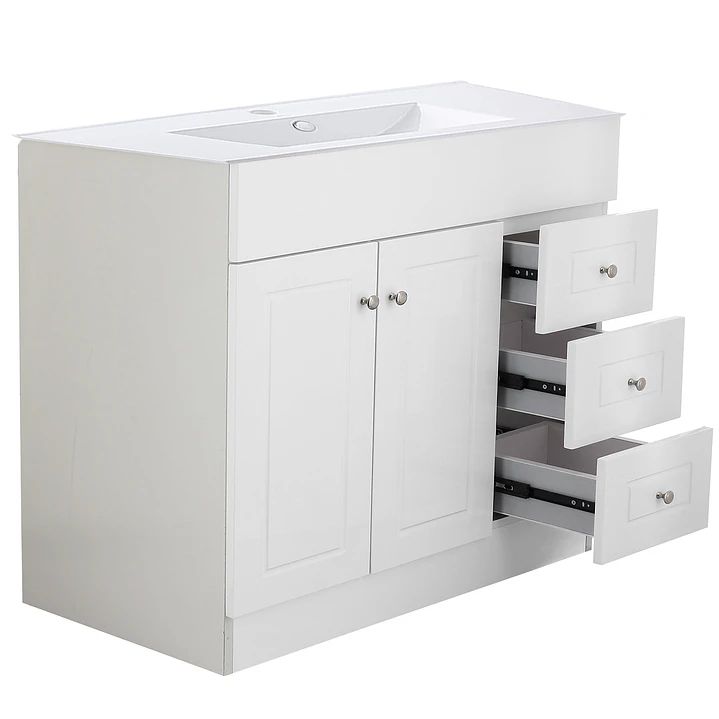 Mueble Vanitorio + Cubierta de Loza Plana Super Muebles SM120PHDBP (120x47x80cm) 4
