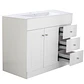 Mueble Vanitorio + Cubierta de Loza Plana Super Muebles SM120PHDBP (120x47x80cm) - Miniatura 4