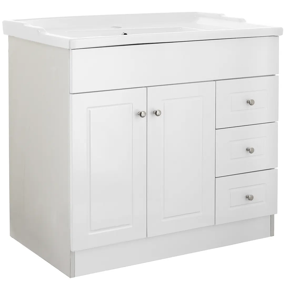 Mueble Vanitorio + Cubierta de Loza Relieve Super Muebles SM120PHDBF (120x47x80cm) 3