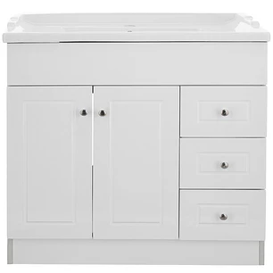 Mueble Vanitorio + Cubierta de Loza Relieve Super Muebles SM120PHDBF (120x47x80cm)