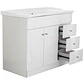 Mueble Vanitorio + Cubierta de Loza Relieve Super Muebles SM120PHDBF (120x47x80cm) - Miniatura 4