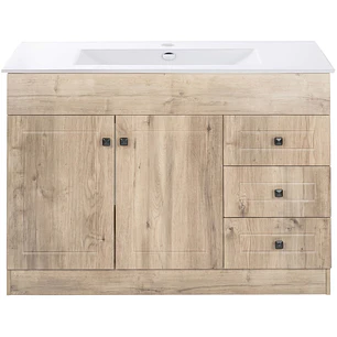 Mueble Vanitorio + Cubierta de Loza Plana Super Muebles SM120PHWP (120x47x80cm)