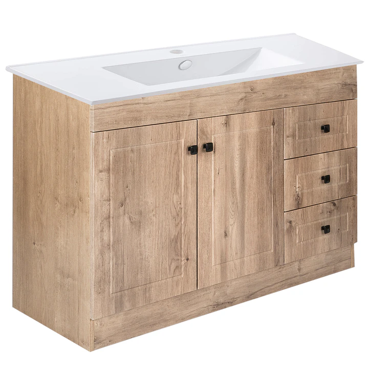 Mueble Vanitorio + Cubierta de Loza Plana Super Muebles SM120PHWP (120x47x80cm) 4