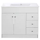 Mueble Vanitorio + Cubierta de Loza Plana Super Muebles SM100PHDBP (100x47x80cm) - Miniatura 1