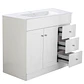 Mueble Vanitorio + Cubierta de Loza Plana Super Muebles SM100PHDBP (100x47x80cm) - Miniatura 4