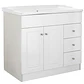 Mueble Vanitorio + Cubierta de Loza Relieve Super Muebles SM100PHDBF (100x47x80cm) - Miniatura 3