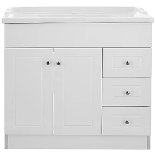 Mueble Vanitorio + Cubierta de Loza Relieve Super Muebles SM100PHDBF (100x47x80cm)