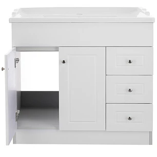 Mueble Vanitorio + Cubierta de Loza Relieve Super Muebles SM100PHDBF (100x47x80cm)