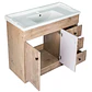 Mueble Vanitorio + Cubierta de Loza Relieve Super Muebles SM100PHWF (100x47x80cm) - Miniatura 5