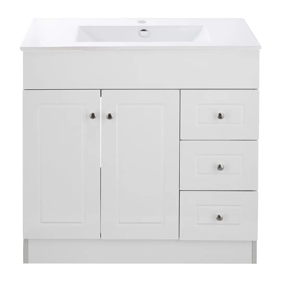 Mueble Vanitorio + Cubierta de Loza Plana Super Muebles B80PHDP-B (80x47x80cm) 1