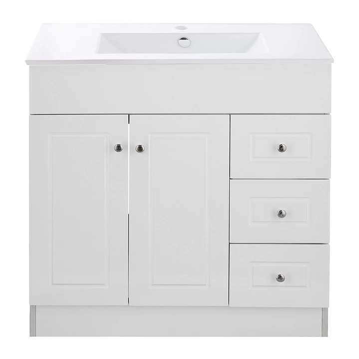 Mueble Vanitorio + Cubierta de Loza Plana Super Muebles B80PHDP-B (80x47x80cm) 1