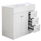 Mueble Vanitorio + Cubierta de Loza Plana Super Muebles B80PHDP-B (80x47x80cm) - Miniatura 4