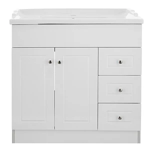 Mueble Vanitorio + Cubierta de Loza Relieve Super Muebles B80PHDF-B (80x47x80cm)