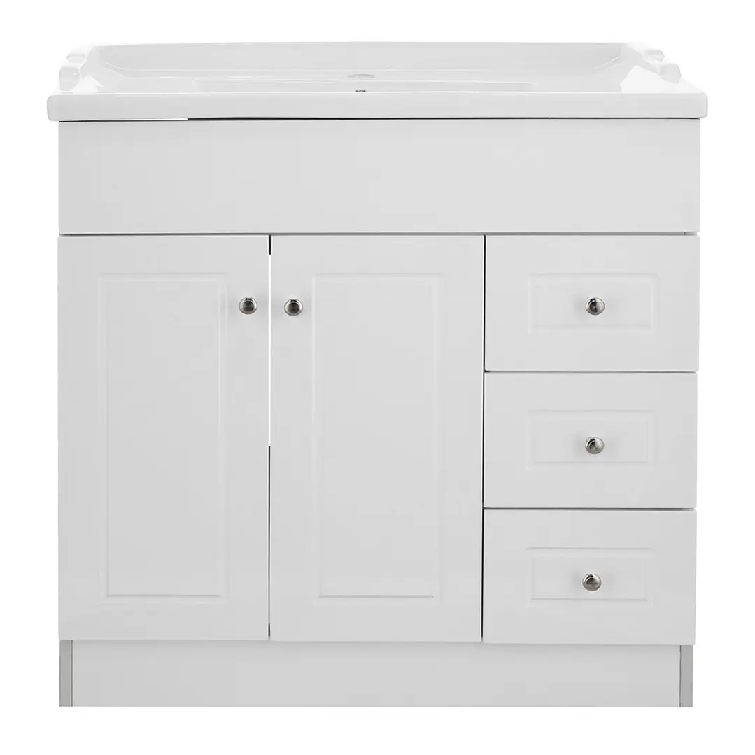 Mueble Vanitorio + Cubierta de Loza Relieve Super Muebles B80PHDF-B (80x47x80cm) 1