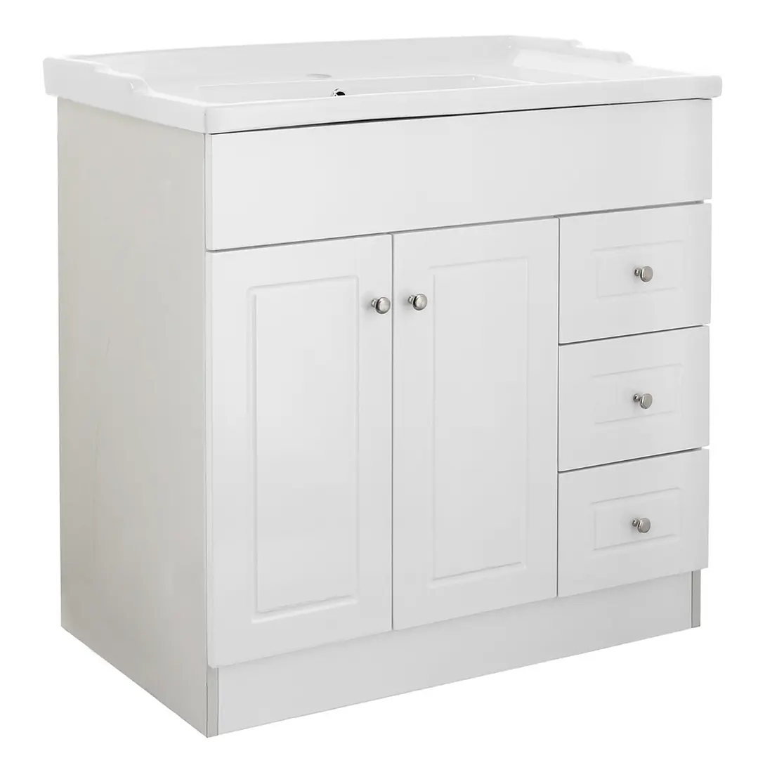 Mueble Vanitorio + Cubierta de Loza Relieve Super Muebles B80PHDF-B (80x47x80cm) 3