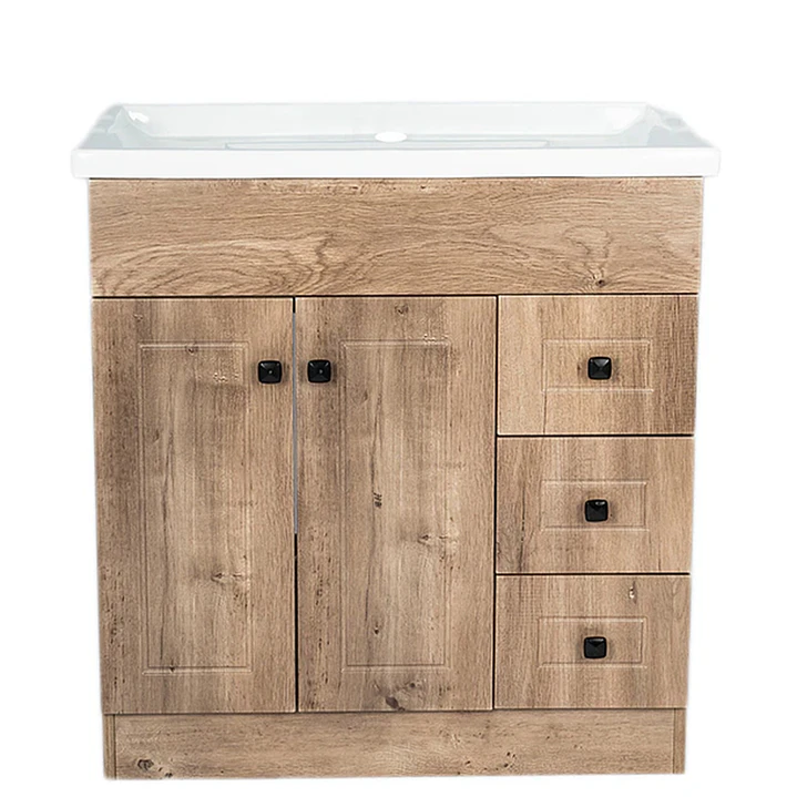 Mueble Vanitorio + Cubierta de Loza Relieve Super Muebles B80PHWF (80x47x80cm) 1