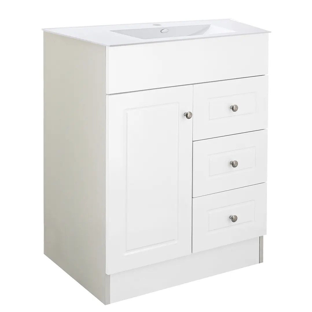 Mueble Vanitorio + Cubierta de Loza Plana Super Muebles 70PHNP (70x47x80cm) 4