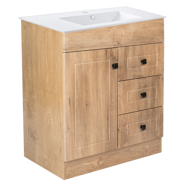 Mueble Vanitorio + Cubierta de Loza Plana Super Muebles 70PHNWP (70x47x80cm) 3