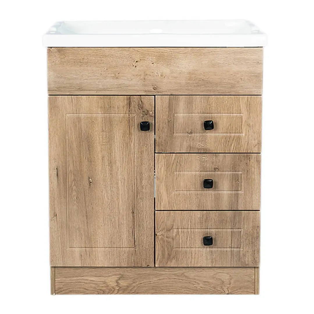 Mueble Vanitorio + Cubierta de Loza Relieve Super Muebles 70PHNWF (70x47x80cm) 1