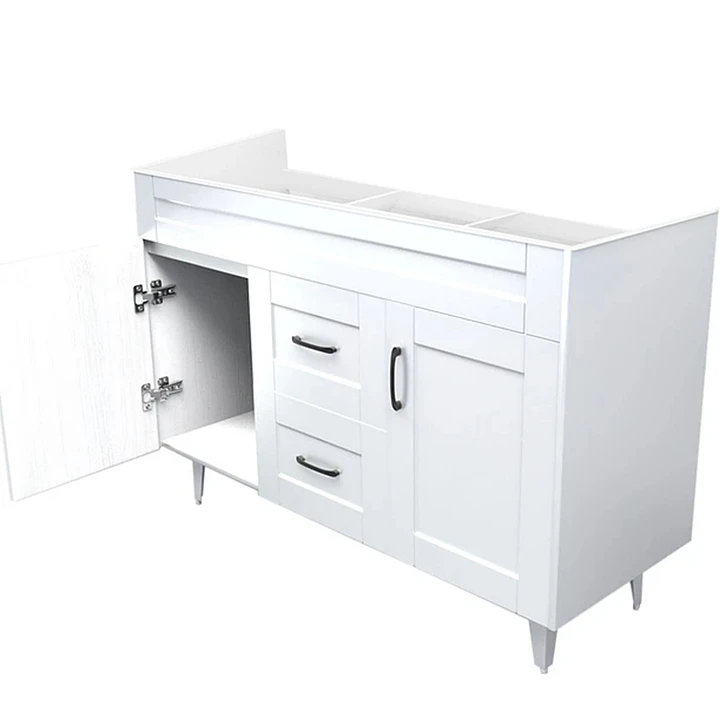 Mueble Vanitorio Base Sin Cubierta Málaga SMD120SK Blanco (120x45x80cm) 4