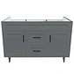 Mueble Vanitorio Base Sin Cubierta Málaga SMD120SK Gris (120x45x80cm) - Miniatura 1
