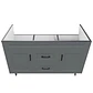 Mueble Vanitorio Base Sin Cubierta Málaga SMD120SK Gris (120x45x80cm) - Miniatura 2
