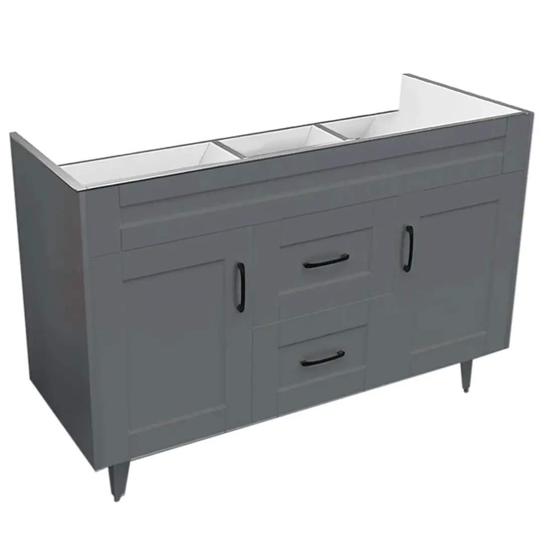 Mueble Vanitorio Base Sin Cubierta Málaga SMD120SK Gris (120x45x80cm) 3