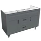 Mueble Vanitorio Base Sin Cubierta Málaga SMD120SK Gris (120x45x80cm) - Miniatura 3