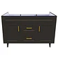 Mueble Vanitorio Base Sin Cubierta Málaga SMD120SK Café (120x45x80cm) - Miniatura 1