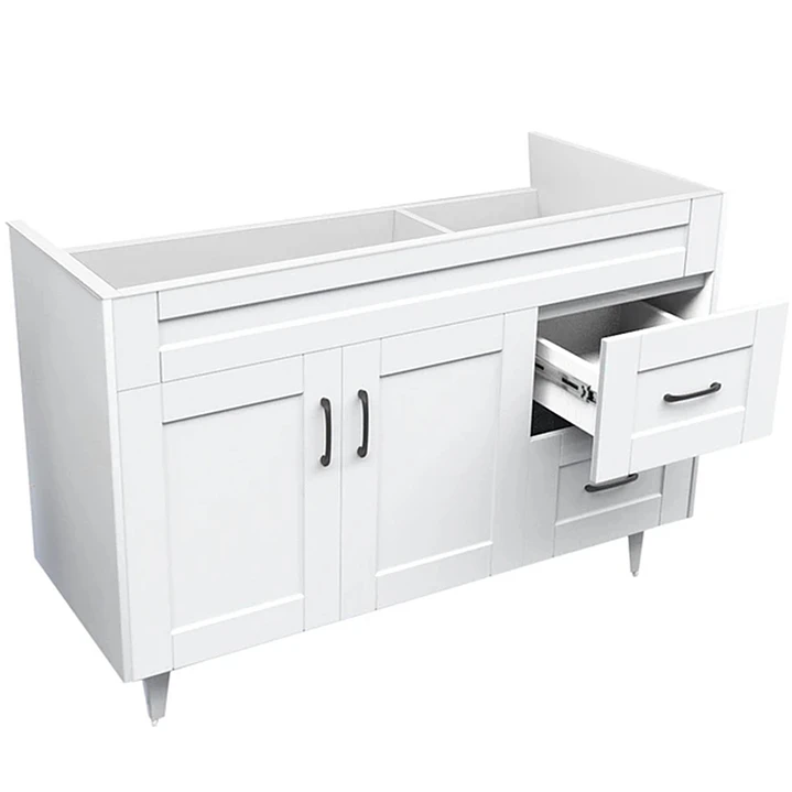 Mueble Vanitorio Base Sin Cubierta Málaga SM120SK Blanco (120x45x80cm) 3